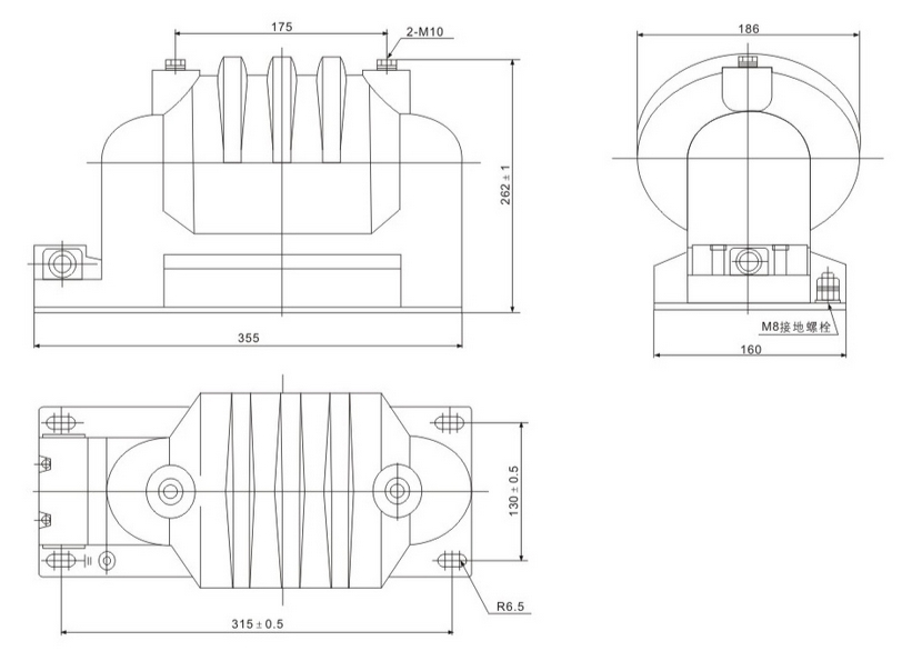 JDZ9-10 JDZX(F)9-10G voltage transformers outline and installation