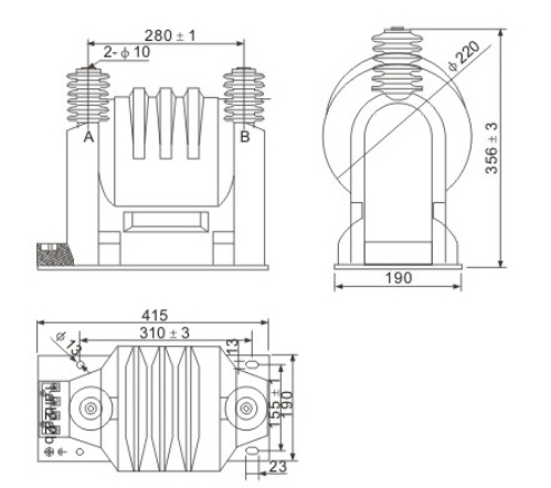 JDZC-3.6.10 Cast Epoxy Resin Voltage Transformers 2500-3000VA