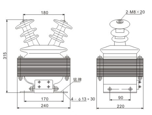 JDZC-3.6.10 Cast Epoxy Resin Voltage Transformers 600A