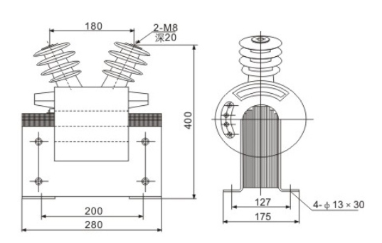 JDZC-3.6.10 Cast Epoxy Resin Voltage Transformers 800-1200VA