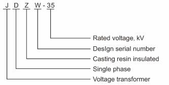 JDZW-35 Fully Enclosed Voltage Transformer type