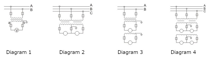 JDZW1.2-10 The wiring diagram of JDZW-10R, JDZW2-10 PT