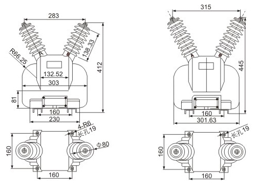 JDZW1.2-10 voltage transformers outline and installation 1