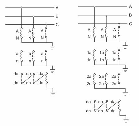 Wiring Principles for DZX9-35KV Voltage Transformers