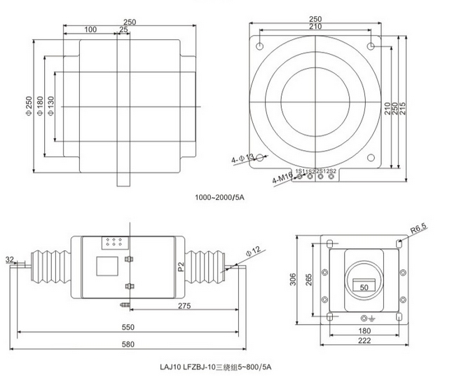 LAJ-10 LFZBJ-10KV high voltage CT outline 2