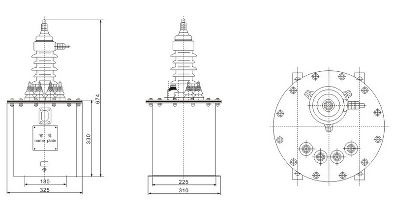 LB-10W Current Transforme,Oil CT outline instalition