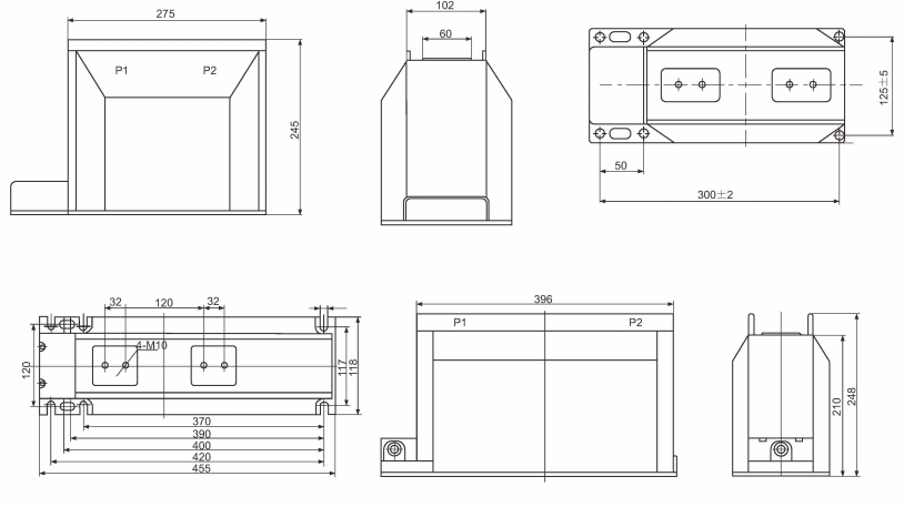 LZZBJ12-10 Installation, LZZBJ12-10 CK Outline and Dimensions of Installation 