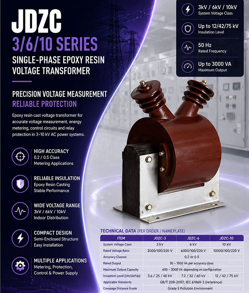 JDZC-3/6/10 Cast Epoxy Resin Voltage Transformer 1 JDZC 3610 Cast Epoxy Resin Voltage Transformer 2