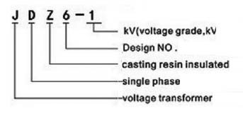 Type du transformateur de potentiel basse tension JDZ6-1