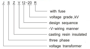 JSZV12-20R Indoor Three-Phase Epoxy Resin Voltage Transformer with Fuse type