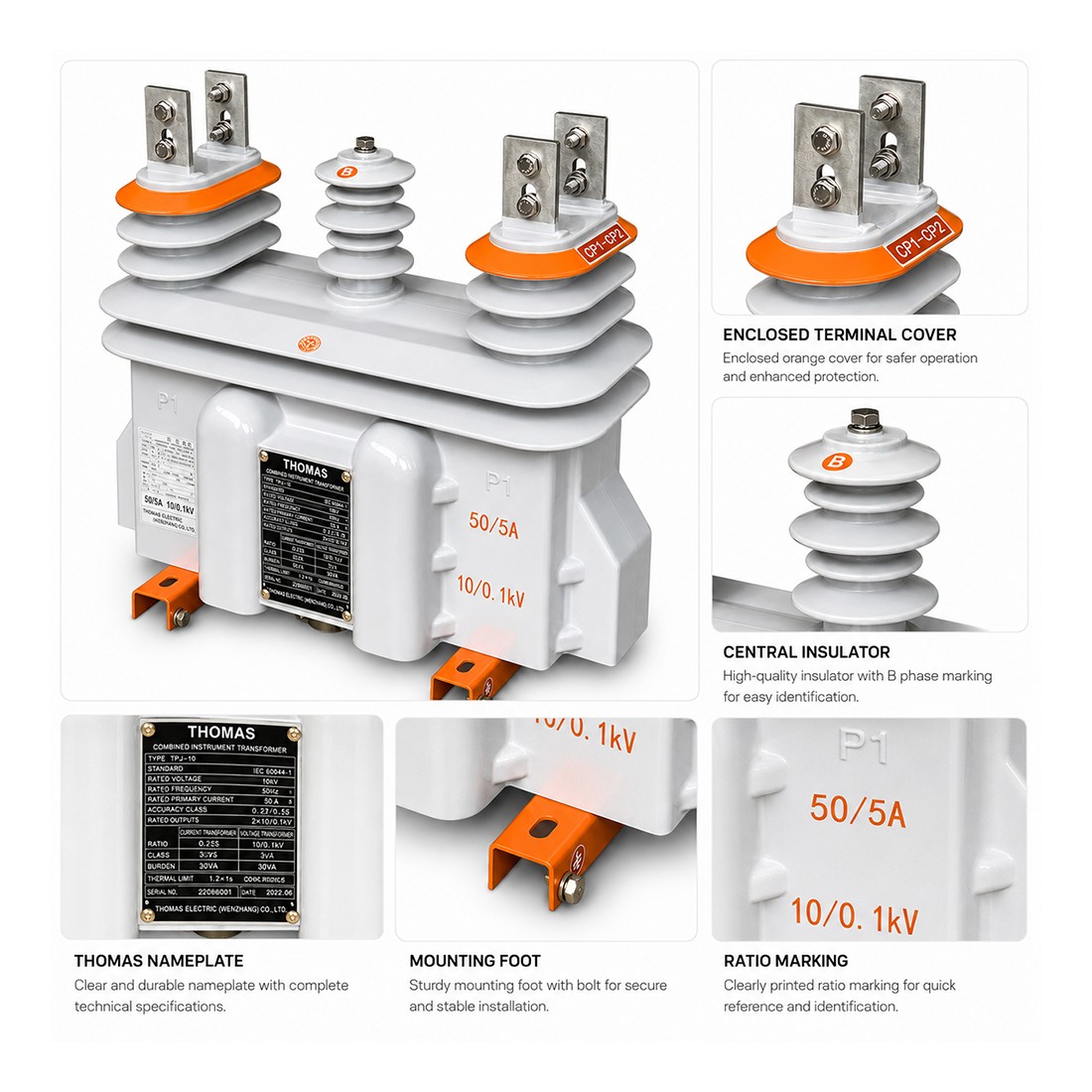 Pengubah Instrumen Gabungan Luar JLSZV1-6 10W/210 untuk Sistem 3kV/6kV/10kV | Daulma 2 Paparan Produk