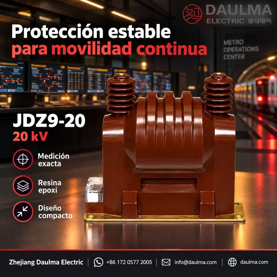 Transformador de tensión JDZ9-20, JDZXF-20, JDZX-20 3 Transformador JDZ9-20 ante un centro de metro