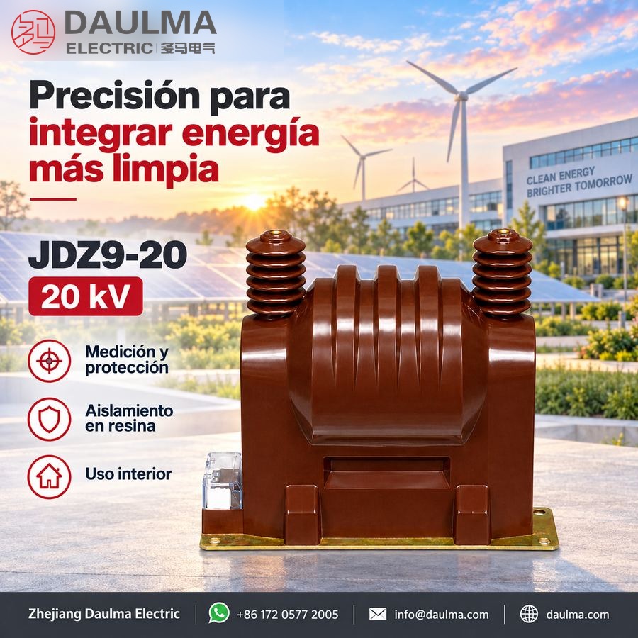 Transformador de tensión JDZ9-20, JDZXF-20, JDZX-20 4 Transformador JDZ9-20 ante un parque solar y eólico