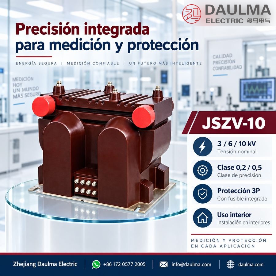 Transformador de tensión JSZV-10KV resina epoxi para interiores, 10 kV, precisión 0.2/0.5, protección 3P | daulma.com 2 Transformador JSZV-10 ante un laboratorio de metrología