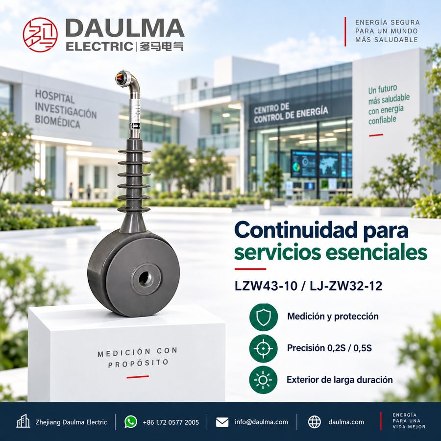 Transformador de Corriente Exterior LZW43-10/LJ-ZW32-12 para Redes de 10kV/12kV 4 Transformador LZW43-10 / LJ-ZW32-12 ante un campus hospitalario