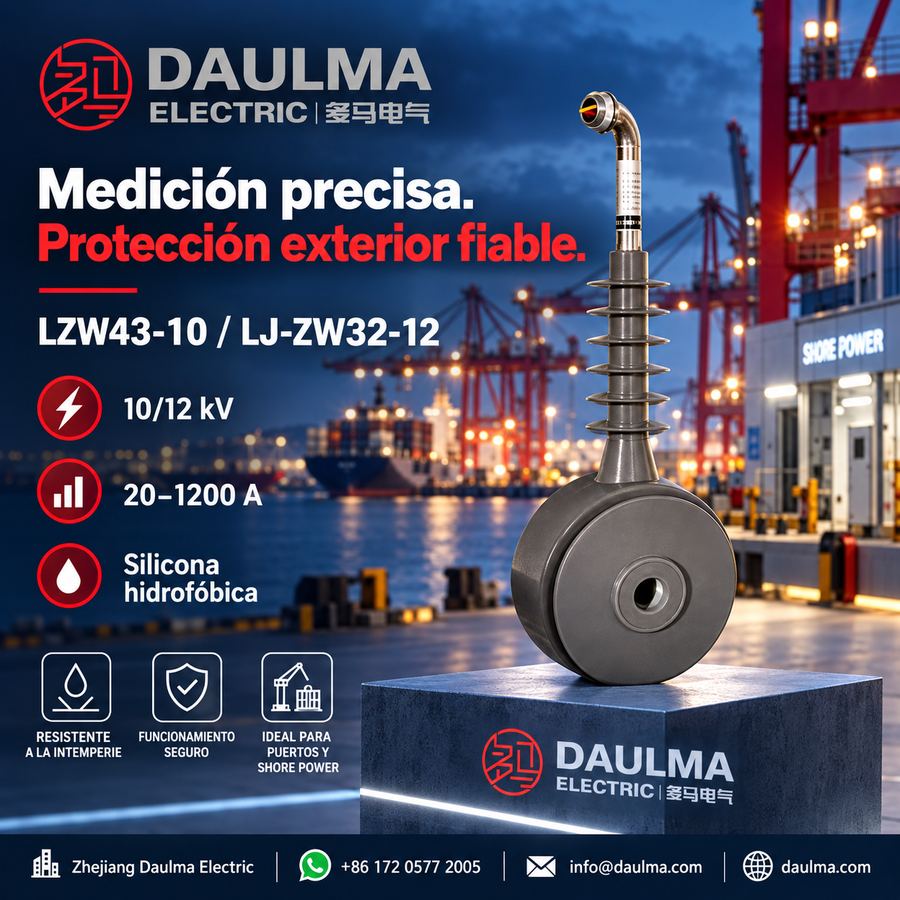 Transformador de Corriente Exterior LZW43-10/LJ-ZW32-12 para Redes de 10kV/12kV 1 Transformador de corriente exterior LJ-ZW32-12 montado en interruptor automático al vacío