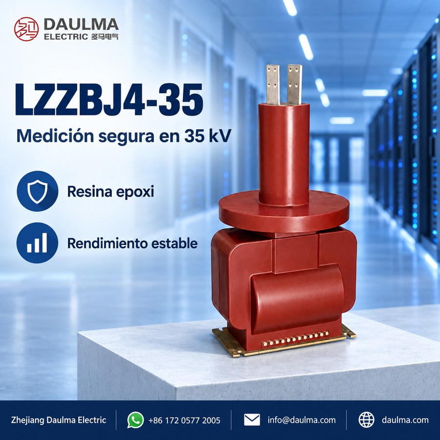 Transformador de corriente LZZBJ4-35 para 35 kV/40,5 kV, tipo soporte, resina epoxi | daulma.com 3 Transformador de corriente LZZBJ4-35 con centro de datos
