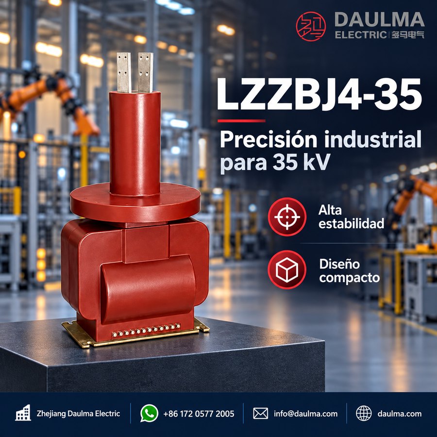 Transformador de corriente LZZBJ4-35 para 35 kV/40,5 kV, tipo soporte, resina epoxi | daulma.com 2 Transformador de corriente LZZBJ4-35 con fábrica automatizada