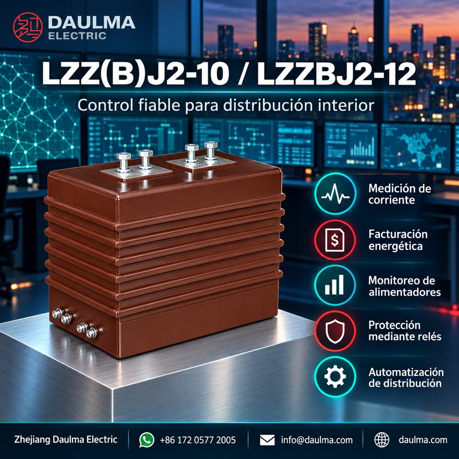 Transformador de corriente LZZ(B)J2-10 / LZZBJ2-12 para 10kV-12kV, resina epoxi, interior | daulma.com 4 Transformador LZZBJ2-12 en centro de control