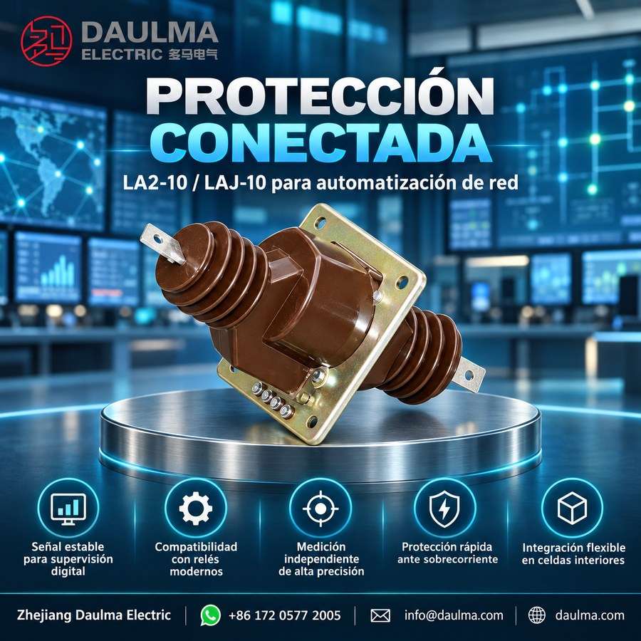 Transformador de corriente LA2-10/LAJ-10 (LFZBJ-10GY) 11/12kV resina epoxi para celdas MT | daulma.com 5 Transformador LA2-10 / LAJ-10 en centro de control digital