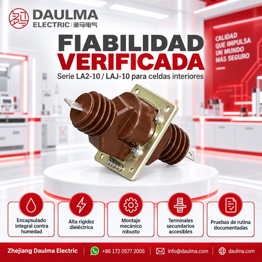 Transformador de corriente LA2-10/LAJ-10 (LFZBJ-10GY) 11/12kV resina epoxi para celdas MT | daulma.com 3 Transformador LA2-10 / LAJ-10 en laboratorio de calidad