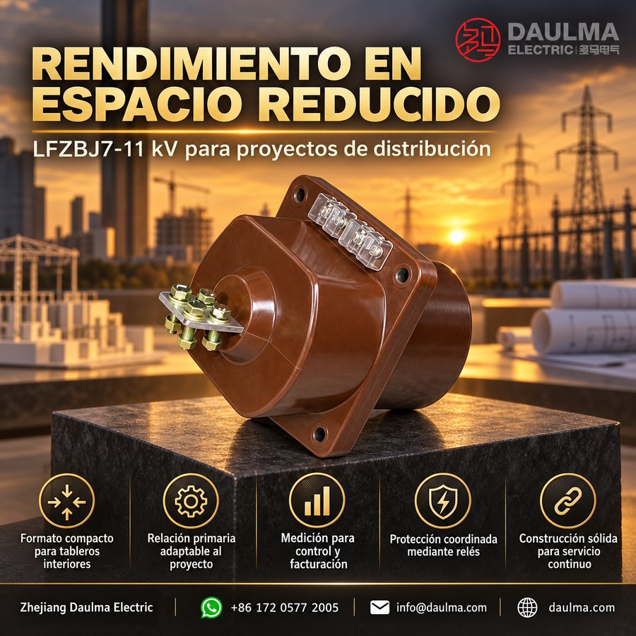 Transformador de corriente LFZBJ7-11kV para celdas interior 11/12kV | Daulma 4 Transformador LFZBJ7-11 kV en estudio de ingeniería
