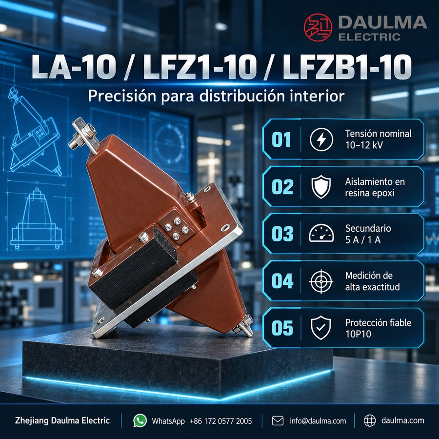 Transformador de corriente LA-10 (LFZ1-10, LFZB1-10) 10kV resina epoxi para interior | daulma.com 1 Vista del producto