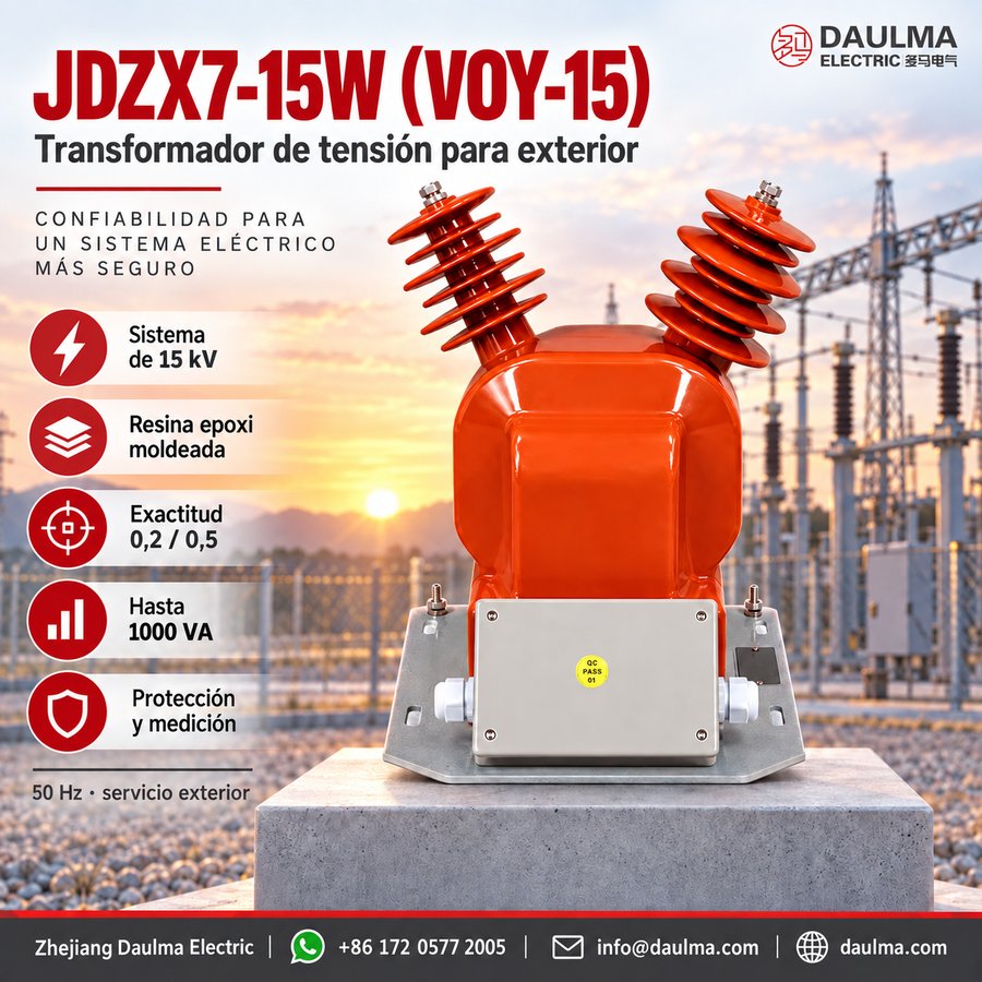 Transformador de tensión JDZX7-15W(VOY-15) 2 Transformador JDZX7-15W para sistemas exteriores de 15 kV