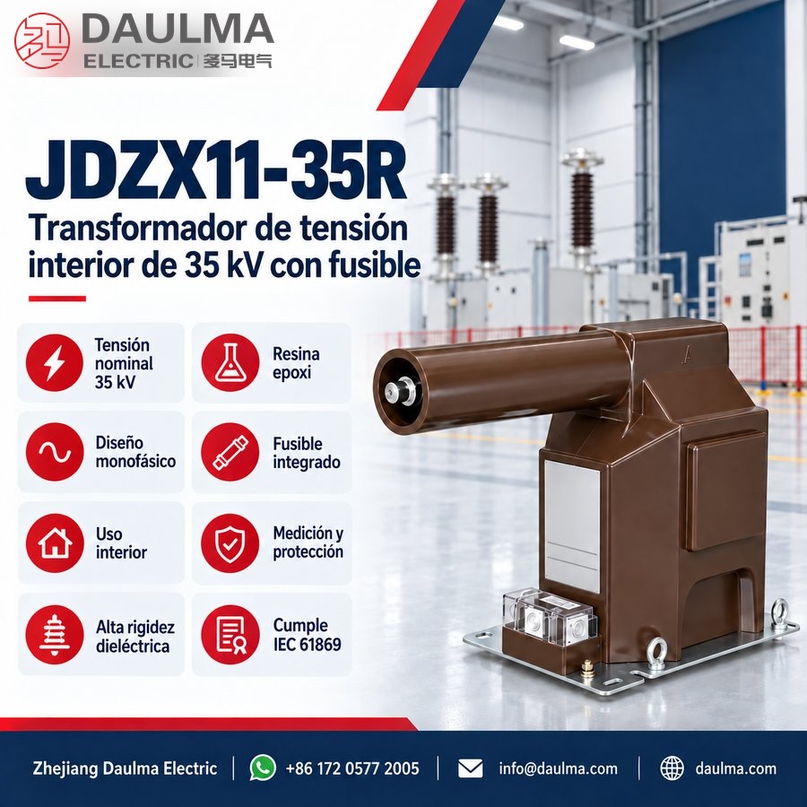 Transformador de tensión monofásico JDZX11-35R 35kV resina epoxi para interiores | daulma.com 2 Transformador JDZX11-35R en un laboratorio de alta tensión