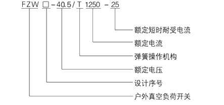 FZW-40.5 model designation meaning diagram
