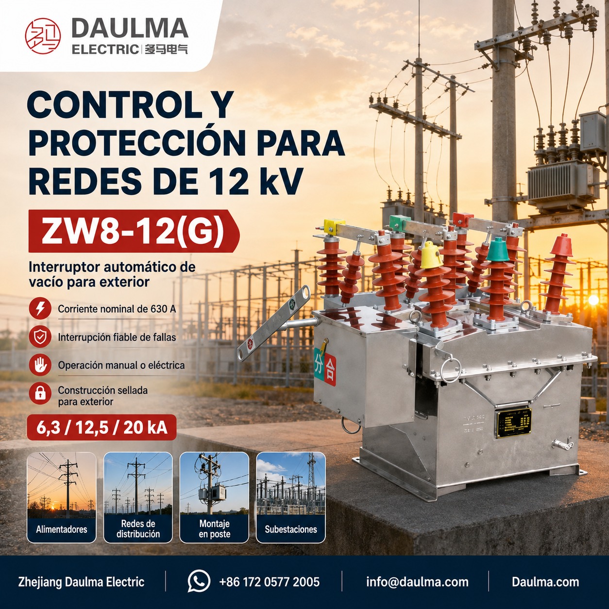 Póster de aplicación exterior del interruptor de vacío ZW8-12(G)