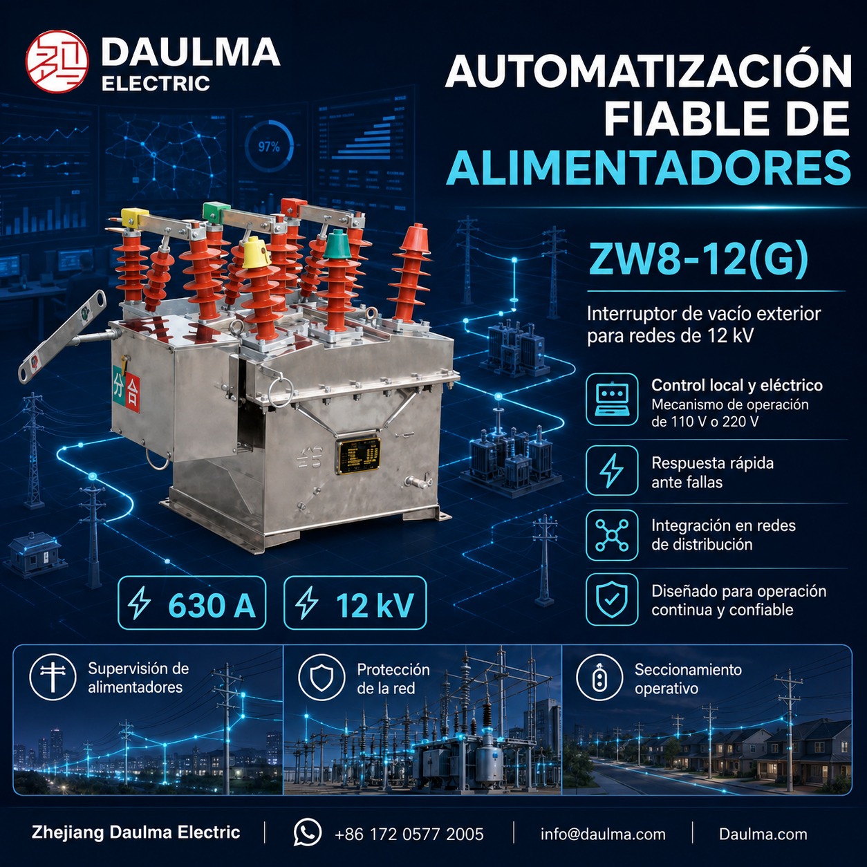 Póster de automatización de alimentadores con ZW8-12(G)