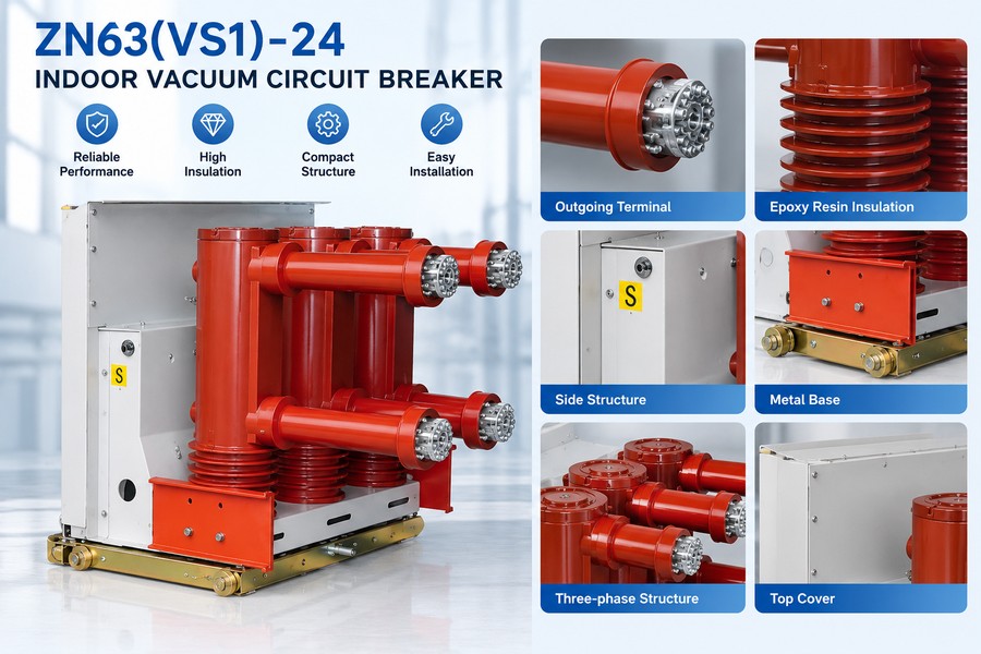 ZN63(VS1)-24 Handcart Indoor High Voltage Vacuum Circuit Breaker 1 ZN63(VS1)-24 Handcart Indoor High Voltage Vacuum Circuit Breaker Product Details
