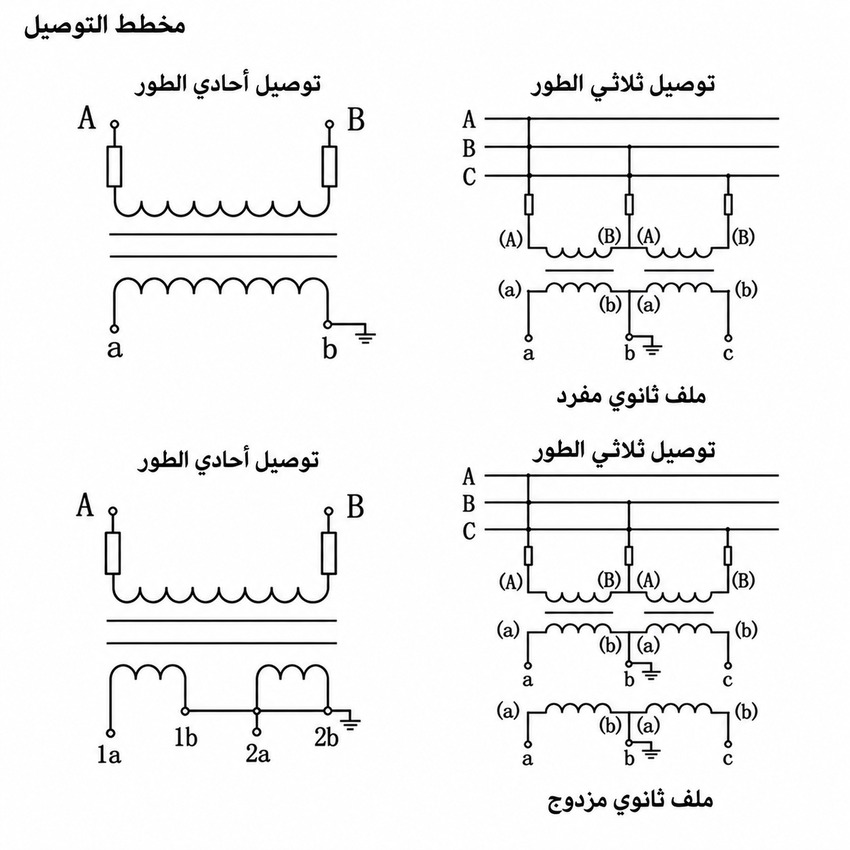 مخطط توصيل JDJJ2-35 وJDJJF2-35L باللغة العربية