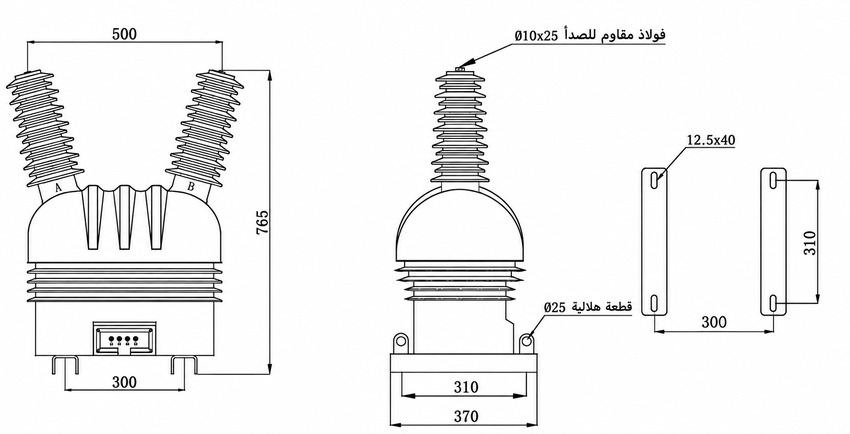 مخطط تركيب JDZW-35 باللغة العربية