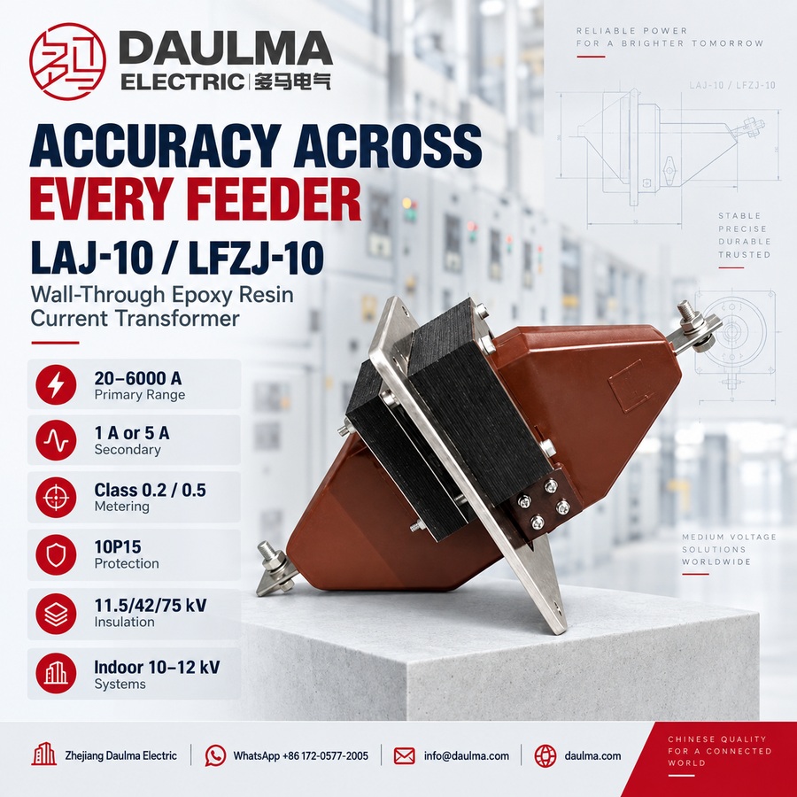 LAJ-10 / LFZJ-10 Wall-Through Epoxy Resin Cast Current Transformer 2 LAJ-10 / LFZJ-10 Wall-Through Epoxy Resin Cast Current Transformer industrial poster