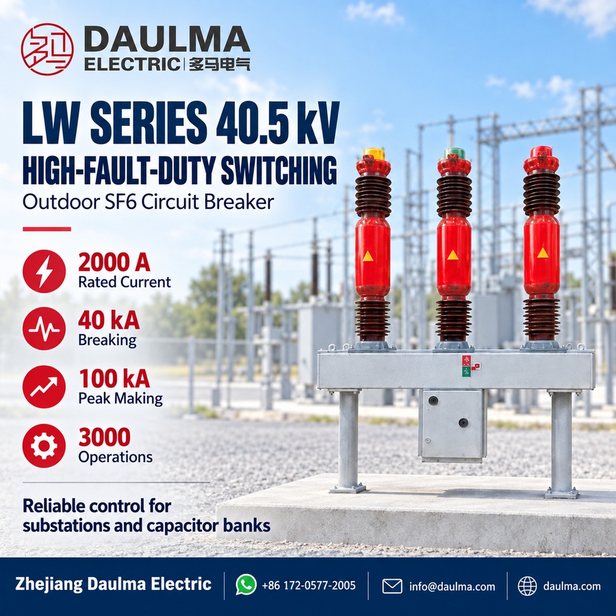 LW series 40.5 kV center-mounted SF6 circuit breaker poster