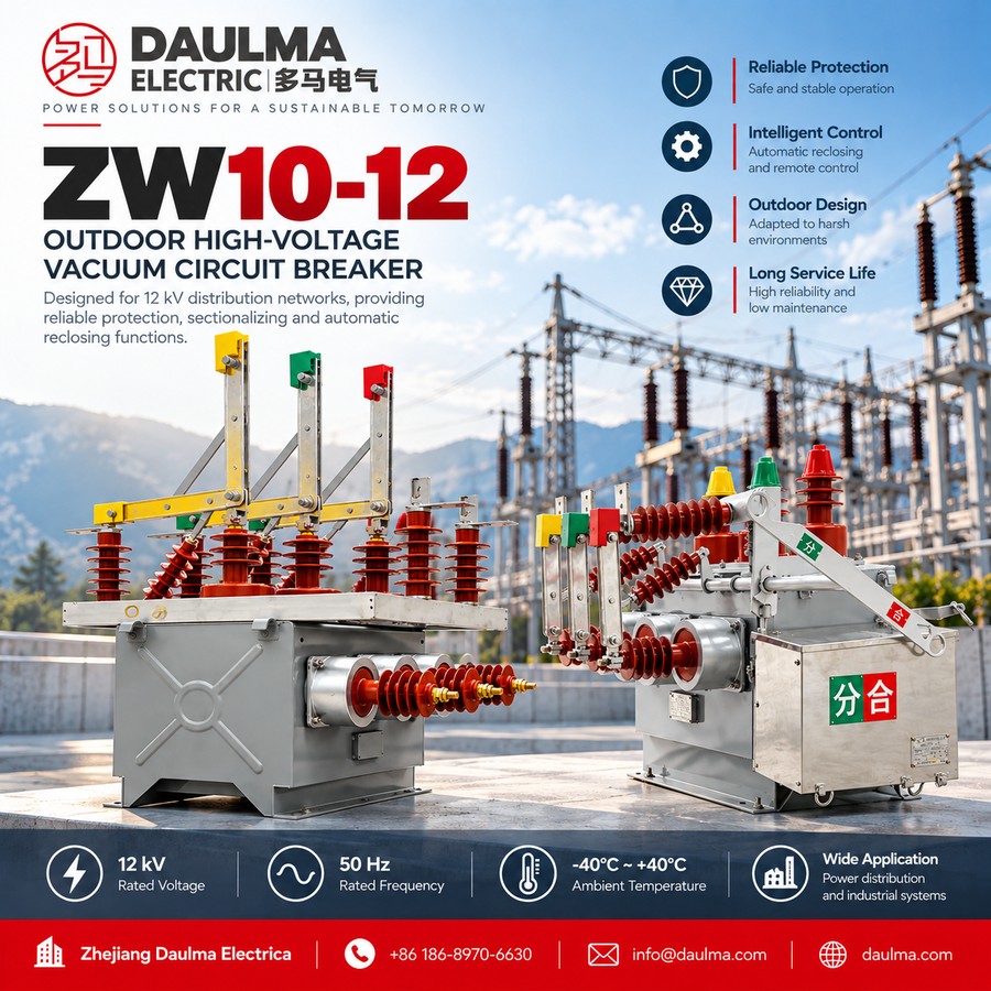 Interruptor de Vacío ZW10-12XDG para Intemperie con Transferencia Automática de Doble Alimentación 2 Póster de especificaciones del interruptor de vacío ZW10-12XDG para intemperie con conmutador de transferencia automática de doble alimentación