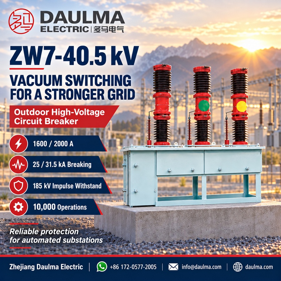 ZW7-40.5 kV outdoor vacuum circuit breaker sunrise grid poster