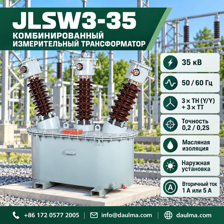Комбинированный измерительный трансформатор JLSW3-35 кВ, масляный, наружной установки | daulma.com 2 Комбинированный измерительный трансформатор JLSW3-35 кВ, масляный, наружной установки | daulma.com — технический плакат на русском языке