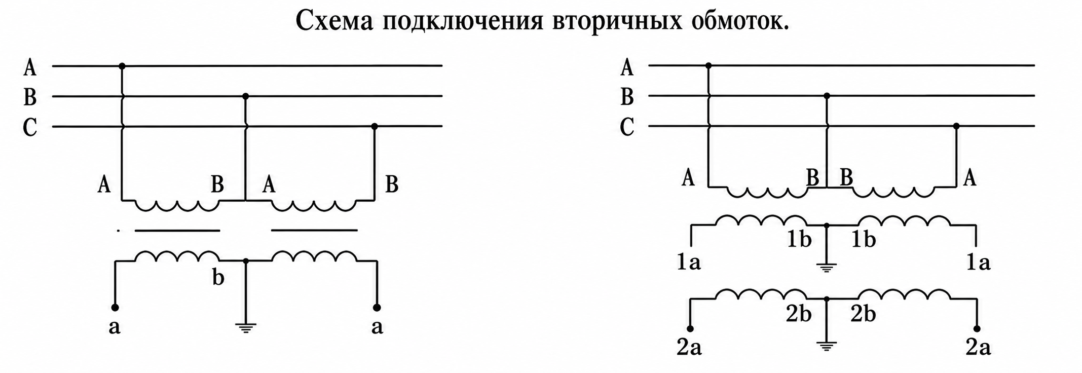 Маркировка клемм трансформатора напряжения JDZ10-3,6,10A (RZL10) внутренней установки в литой эпоксидной изоляции