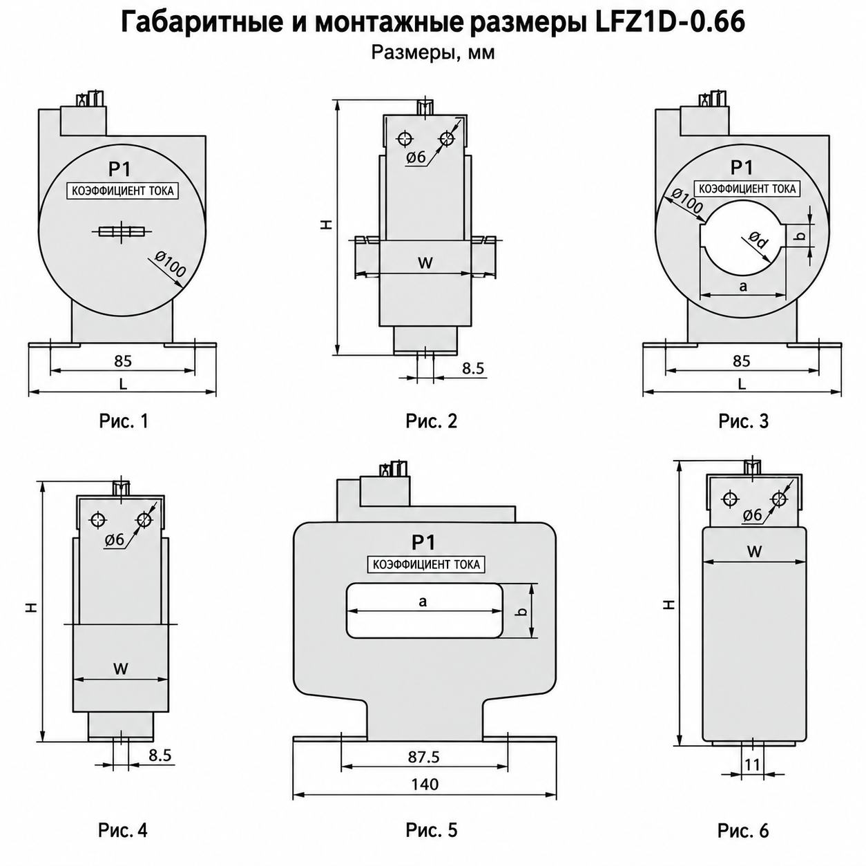 Габаритные размеры
