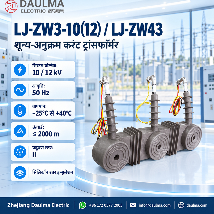 LJ-ZW3-10(12) और LJ-ZW43 शून्य-अनुक्रम सुरक्षा धारा ट्रांसफॉर्मर – 10kV/12kV, ZW3/ZW43 वैक्यूम सर्किट ब्रेकर के लिए | daulma.com 2 LJ-ZW3 — तकनीकी विशेषताएँ