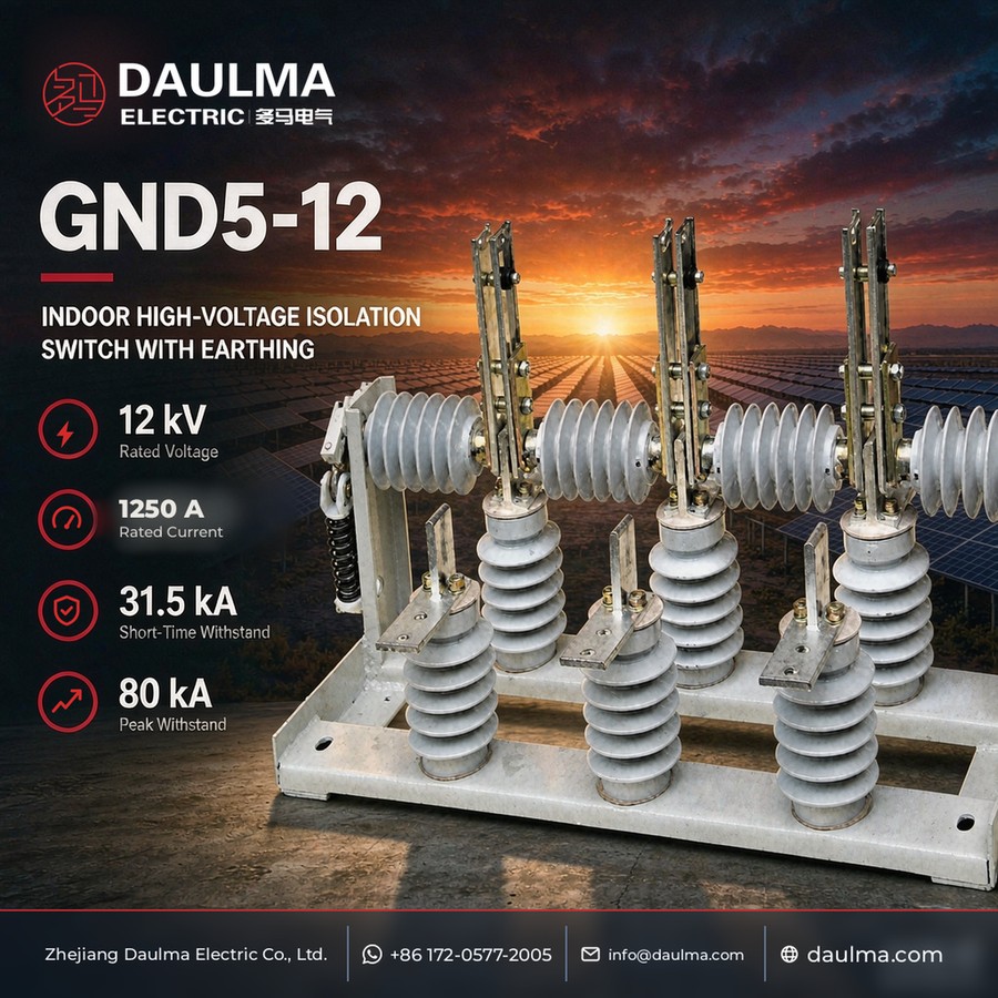GND5-12 Indoor Single-Sided Earthing Rotary High Voltage Disconnector 2 GND5-12 indoor rotary high voltage disconnector with earthing poster