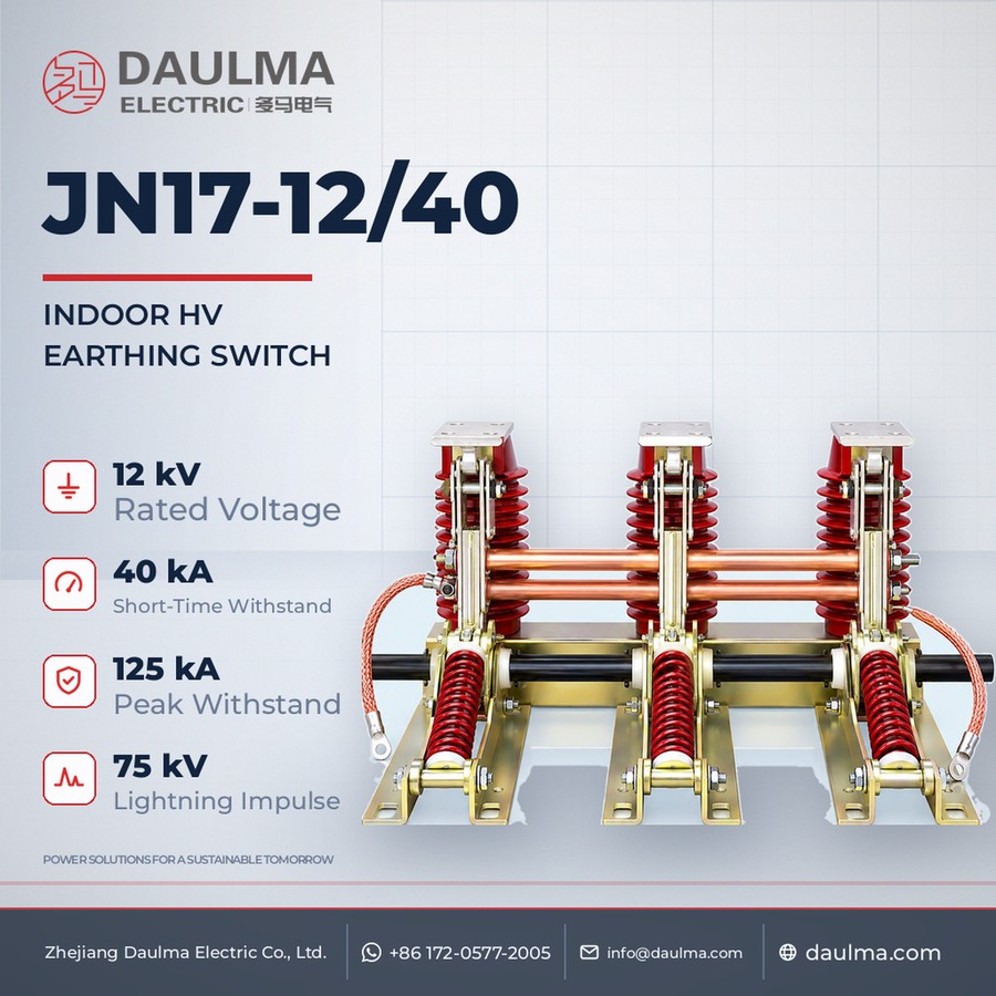 JN17-12/40 Combined Indoor High Voltage Earthing Switch for Switchgear 2 JN17-12/40 combined indoor high voltage earthing switch poster