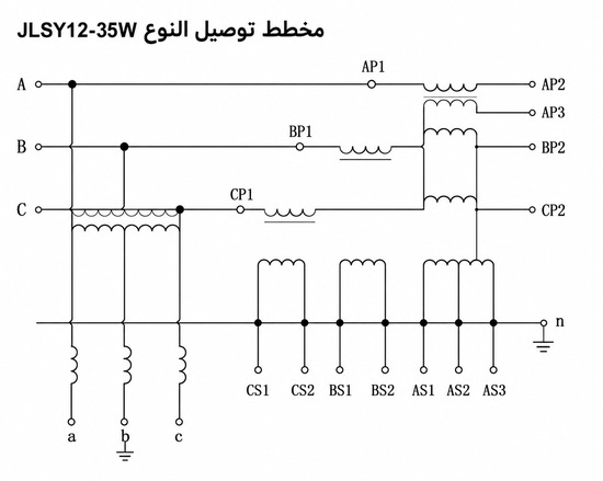 مخطط توصيل JLSY12-35W بالعربية