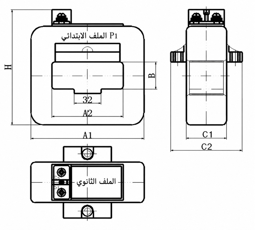 مخطط أبعاد سلسلة LMZ بالعربية