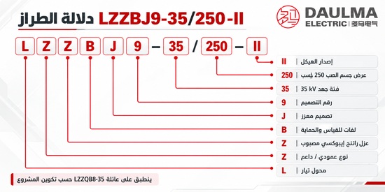 دلالة طراز LZZBJ9-35/250-II باللغة العربية