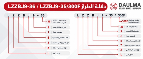دلالة طراز LZZBJ9-36 وLZZBJ9-35/300F باللغة العربية
